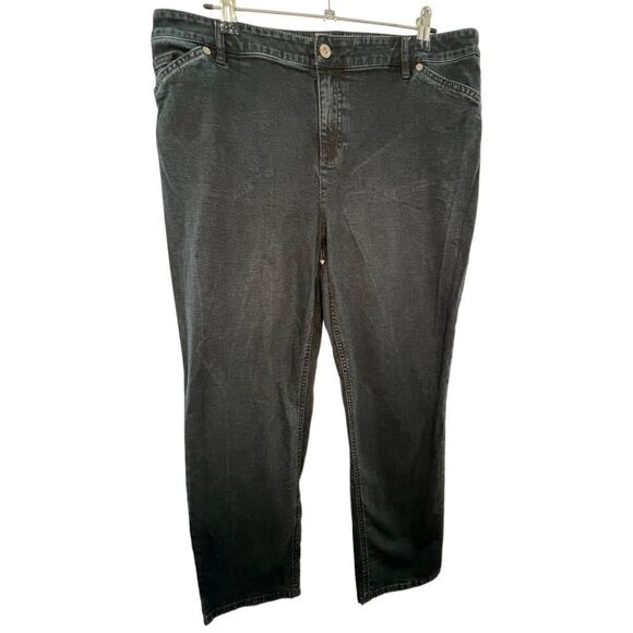 J.Jill Black Slim Ankle Length Straight Leg Jeans - Picture 1 of 5